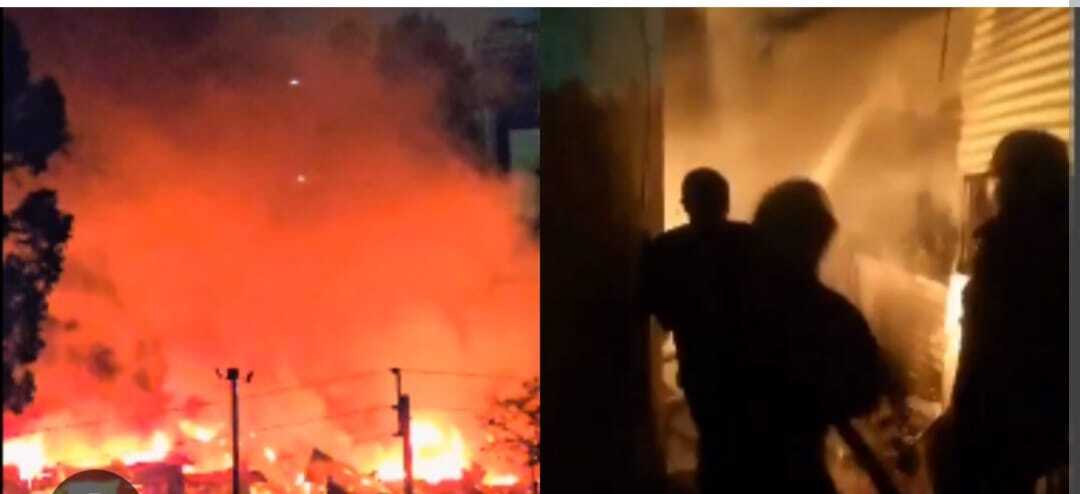 Midnight Fire Razes Store and Kitchen at Karen Construction Site, No Injuries Reported