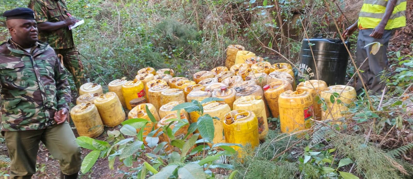 Four Arrested After Destruction of 300 Litres of Illicit Brew in Nandi North