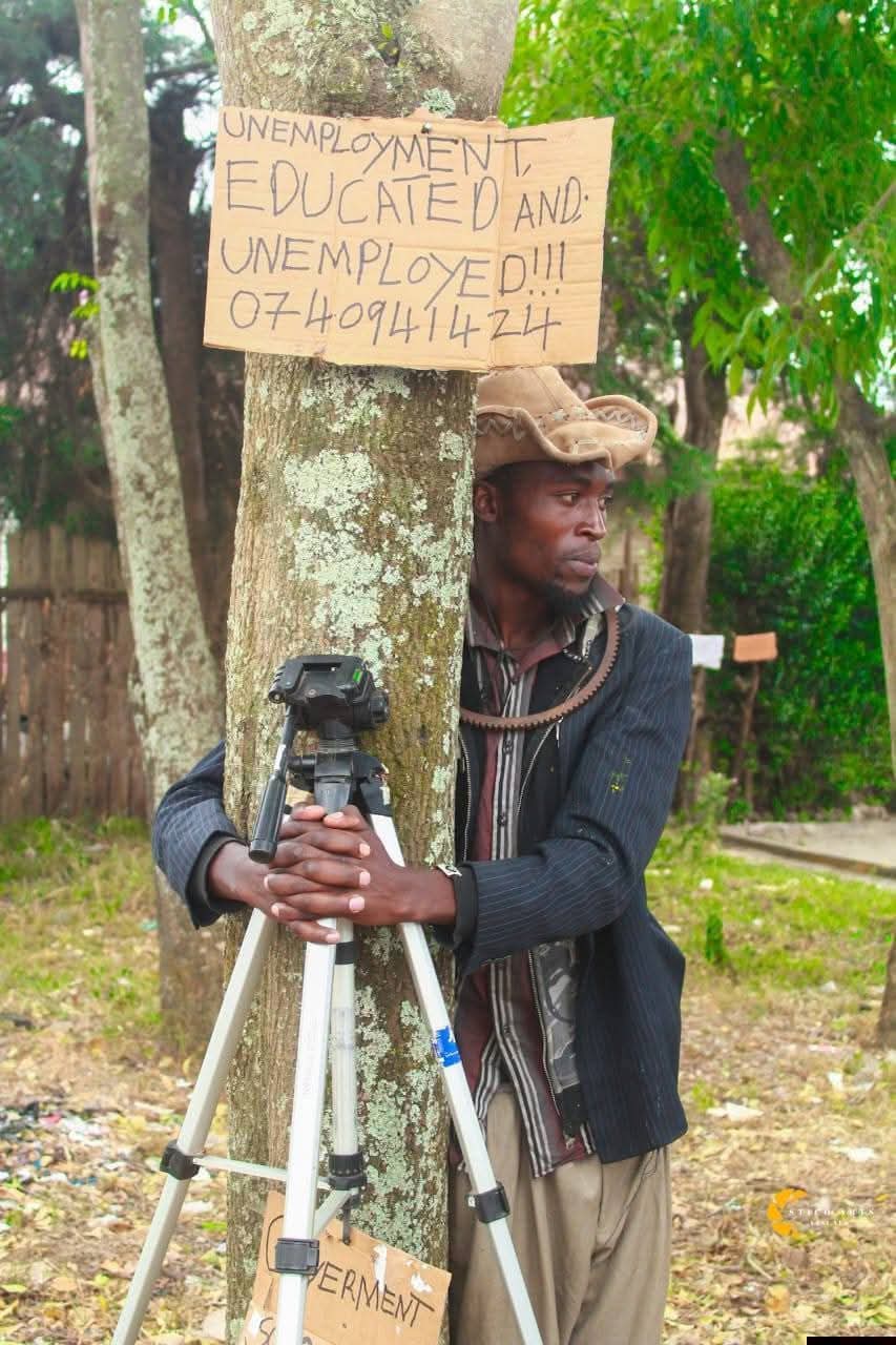 Tree Hugging Protests Spring Up Outside Olkalou Police Station Over Jobs and Mental Health