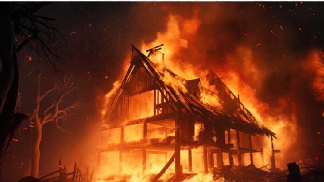 Family Dispute Turns Fiery as Man Sets Own House Ablaze in Mwea.