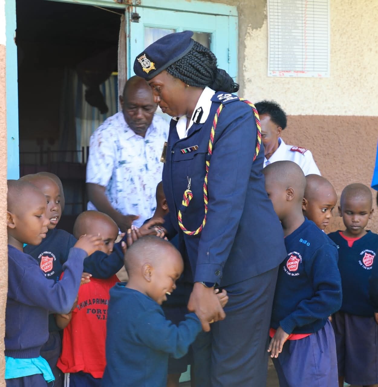 Traffic Police Officers Donate Food and Toiletries to Thika School for the Visually Impaired