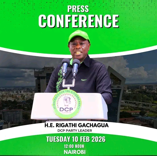 Rigathi Gachagua To Address the Media at Noon