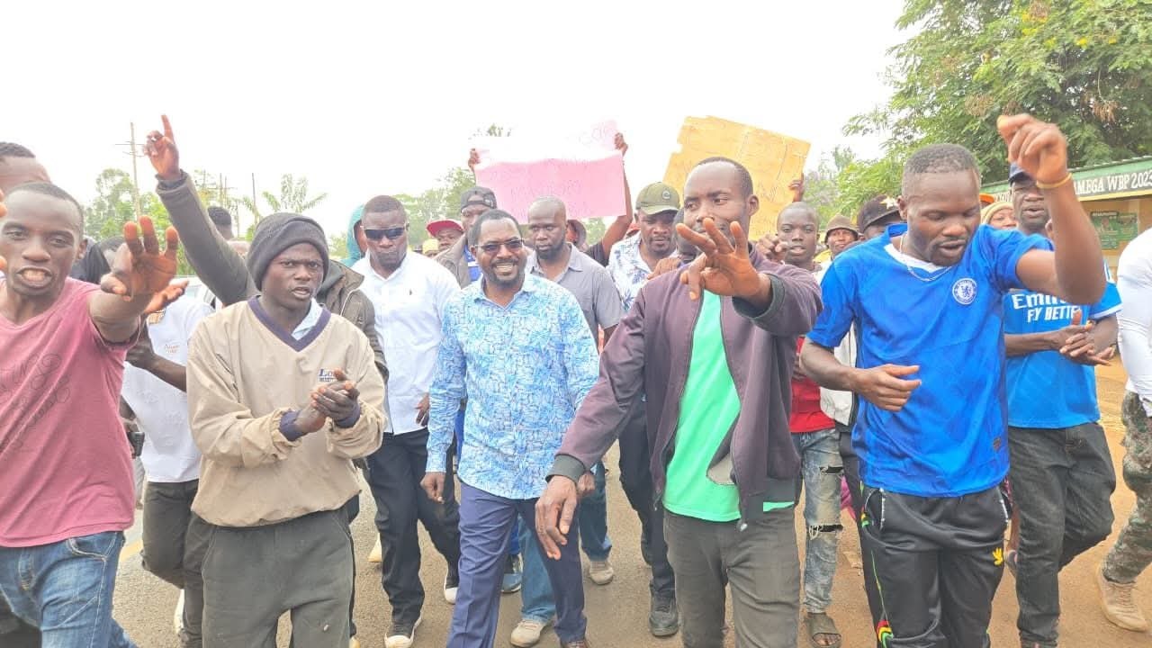 MP Nabulindo Leads Protest at Matungu Police Station Over Arrest of Two Over Cybercrime Offenses