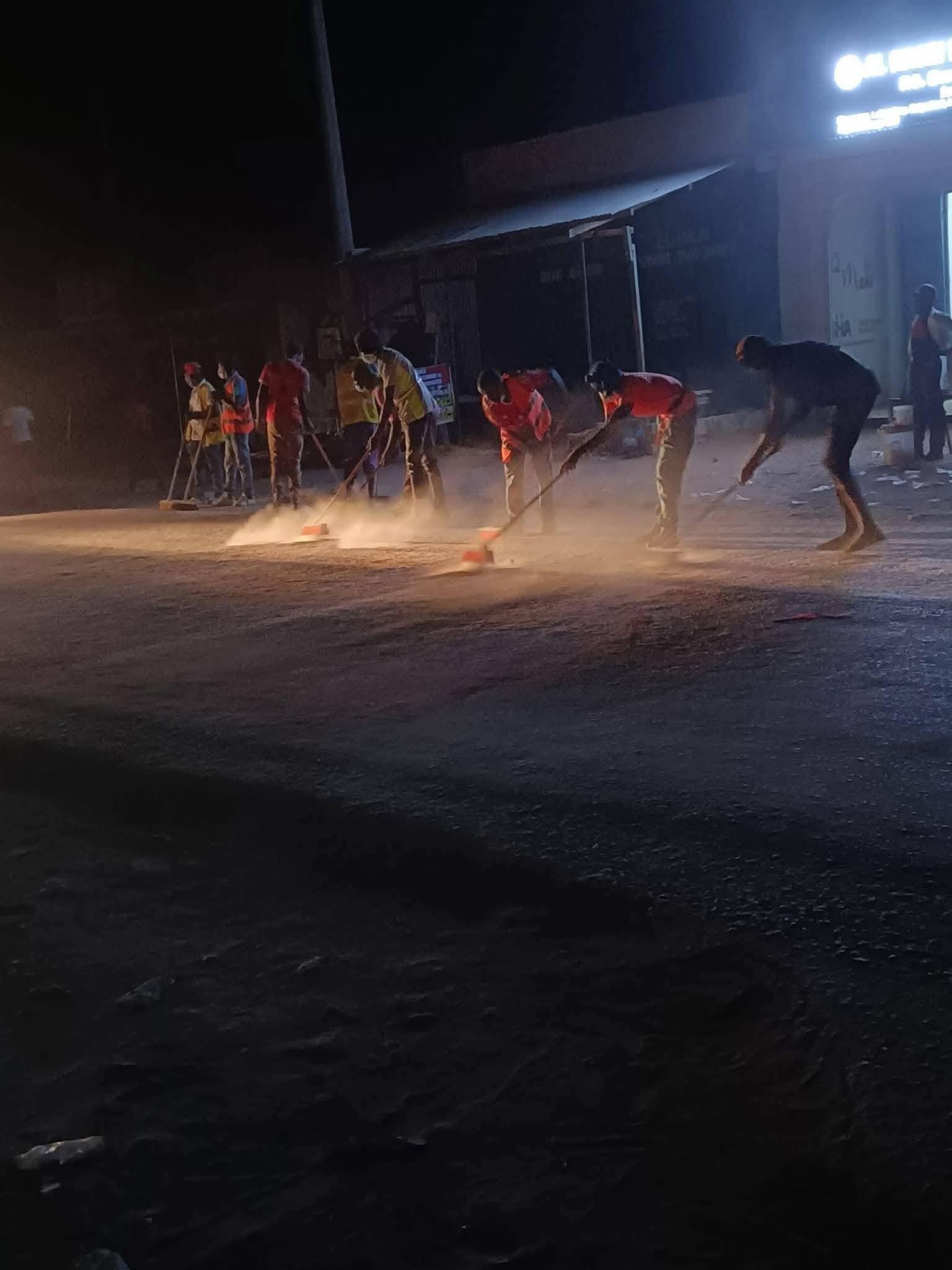 Road Cleaned ahead of President tour