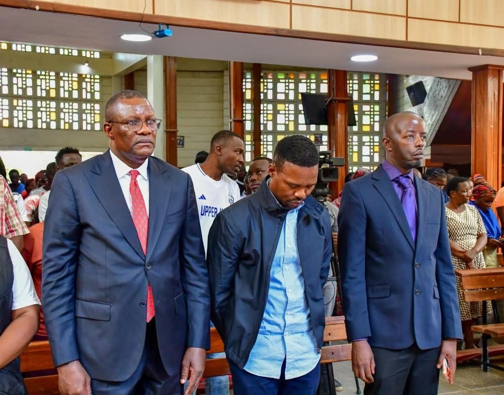 Owalo,Raila Junior attend burial service of Kibra ODM Chairman Ken Agalo