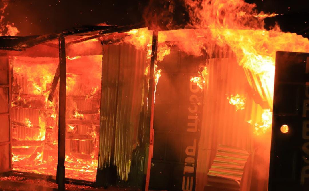 Night Fire Guts Businesses at Olngaboli Bodaboda Stage in Kilgoris