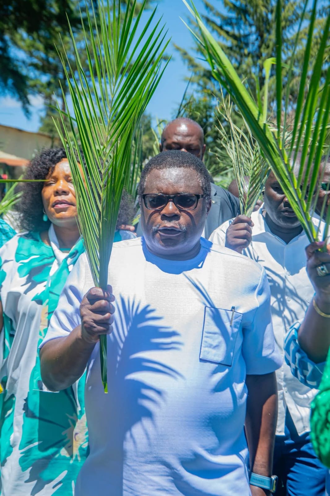 𝐋𝐮𝐬𝐚𝐤𝐚,Wetang’ula attend Palm Sunday in Cherangany
