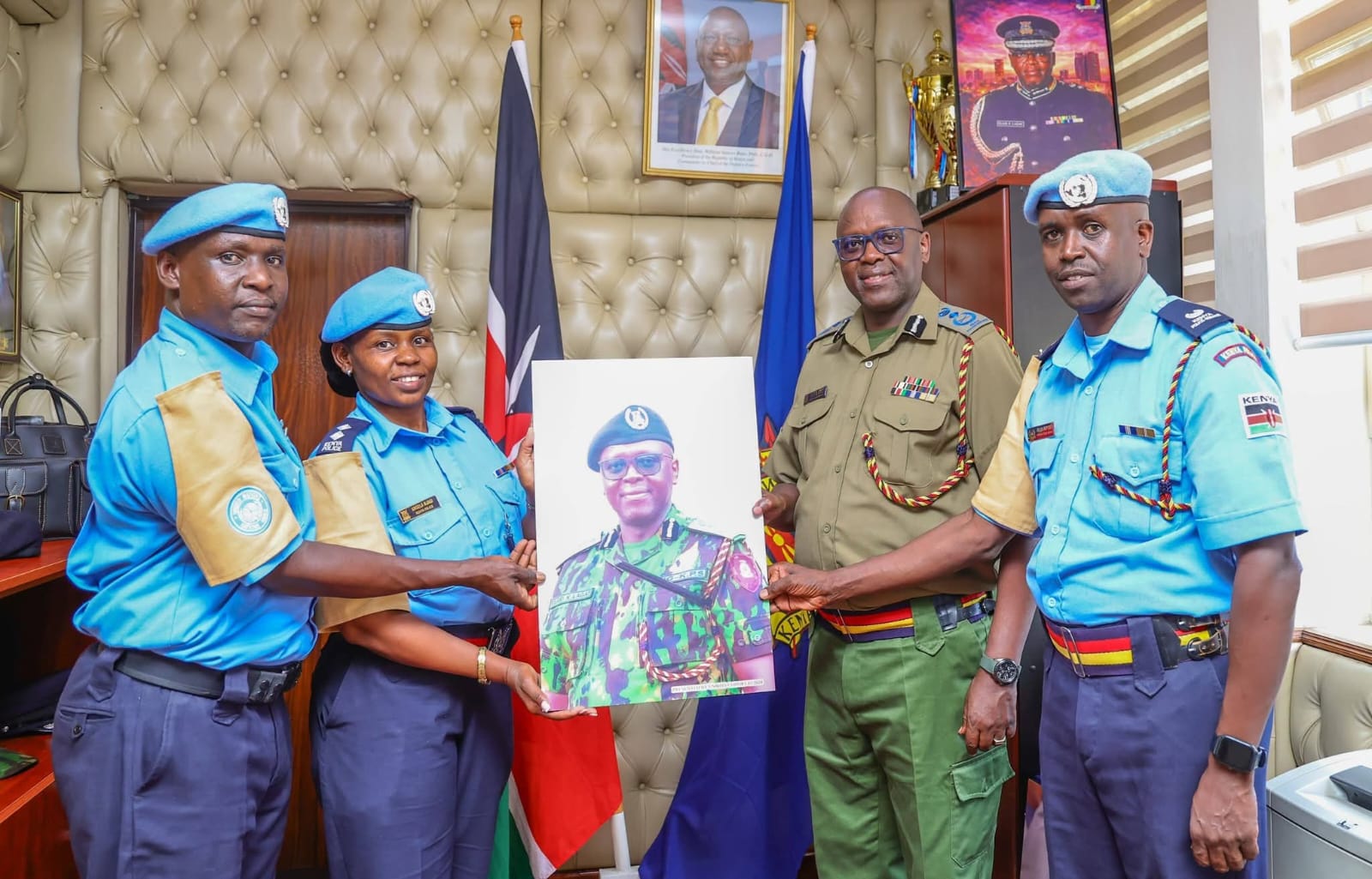 Police officers serving in South Sudan back home