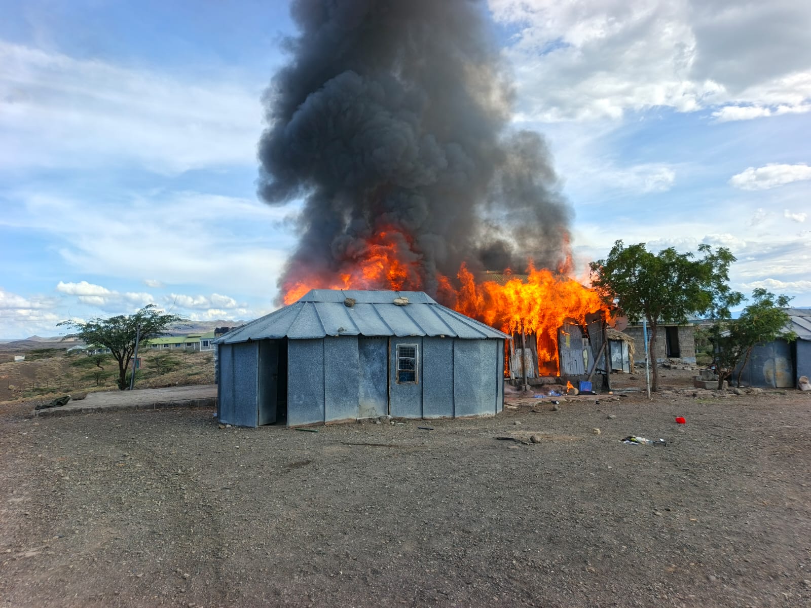 Fire razes police staff quarters in Loyangalani