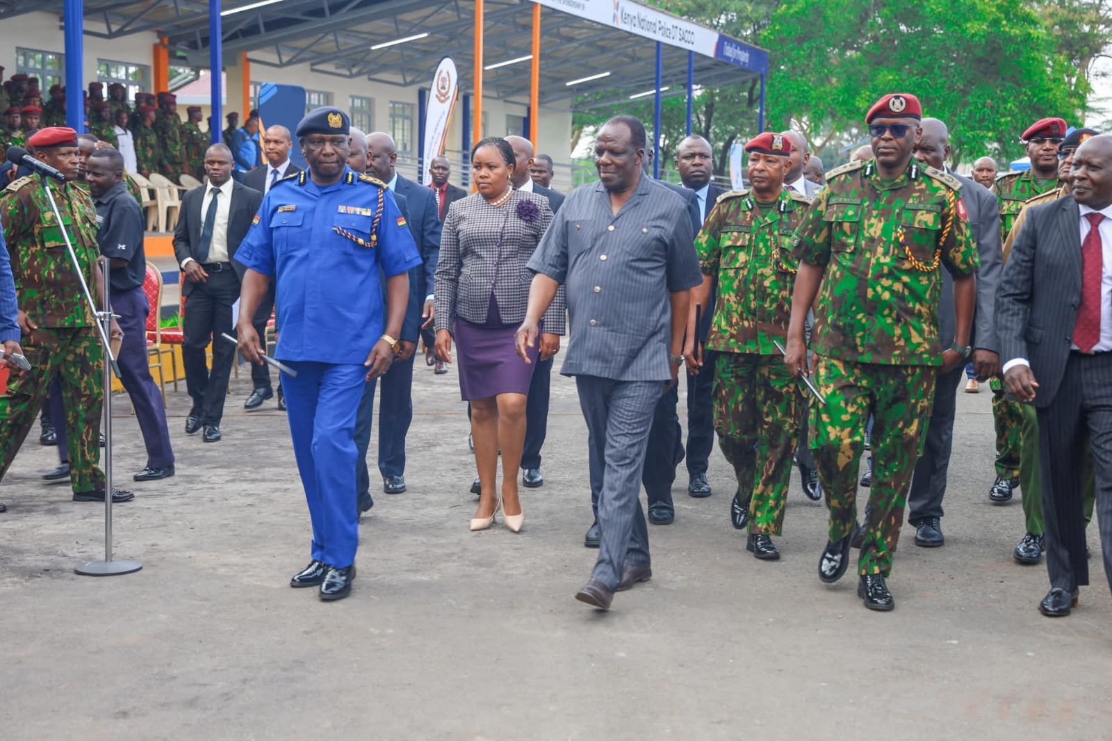 Oparanya at GSU College, salute dais handover