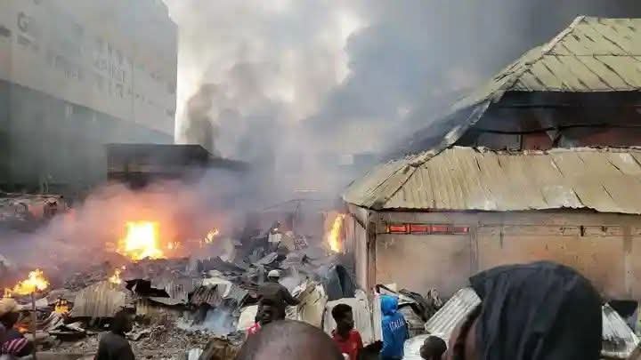 Tragedy at Gikomba as Burnt Building Collapses, Kills Two