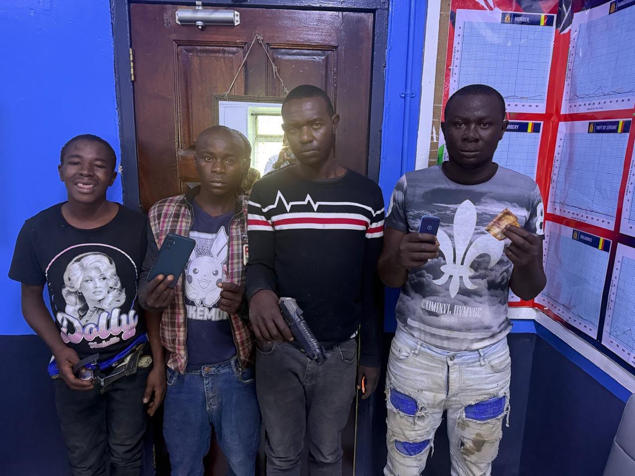 Four Robbery Suspects Arrested in Pangani, Homemade Gun Recovered