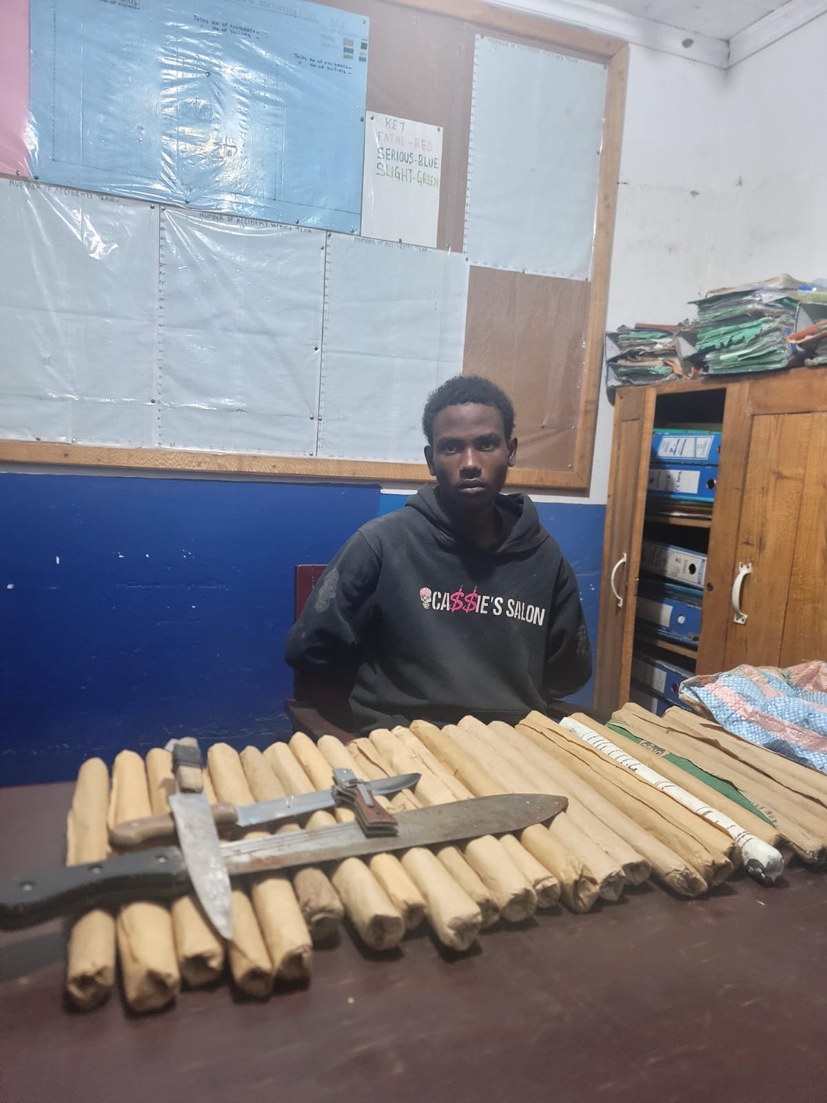 Two Suspected Drug Traffickers Arrested,84 Rolls of Bhang Recovered in Mariakani