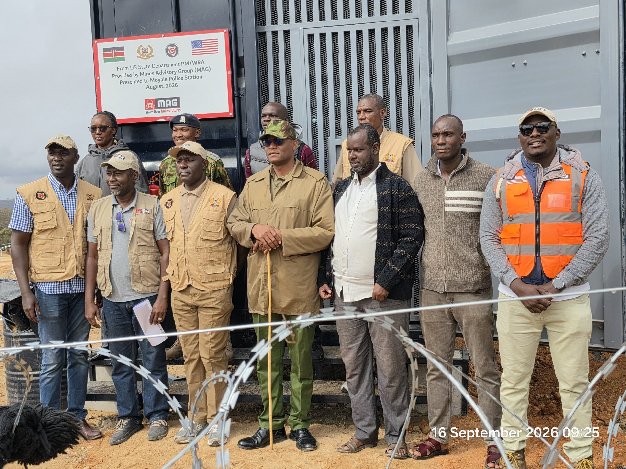 US funded containerised armoury handed over to Moyale Police Station