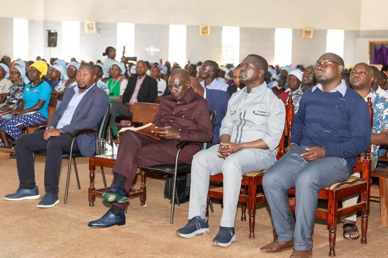 Ruto attends Church service in Likuyani